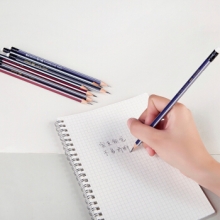 宝克（BAOKE）PL1677 HB高品质铅笔 学生三角杆学姿铅笔素描绘画笔 彩色三角HB （计价单位：支）