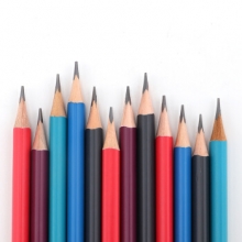 宝克（BAOKE）PL1687 学生三角杆原木学姿铅笔素描绘画笔彩色杆 50支2B （计价单位：筒）