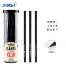 宝克（BAOKE）PL1676 HB高品质铅笔 学生三角杆学姿铅笔 黑木三角HB（计价单位：支）