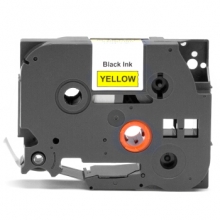 扬帆耐立 TZ-651 标签带 标签纸色带 适用兄弟标签机色带 24mm黄底黑字