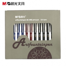 晨光（M&G） 43601企业订制  钢笔 男式女式商务办公签名弯头钢笔 颜色随机
