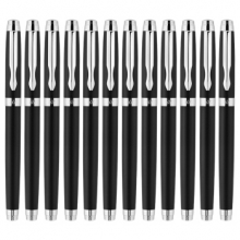 宝克（BAOKE）PC113 钢笔/墨水笔/金属商务签字笔 0.5mm暗尖 哑光黑色