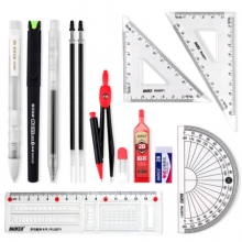 宝克（BAOKE）KS001 金榜题名考试套装 绘图套尺+中性笔+涂卡铅笔+笔芯+橡皮+圆规 （计价单位：套）
