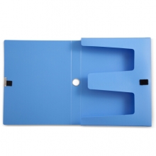 齐心(COMIX)A1246 A4双格文件盒 增值税发票盒 蓝色