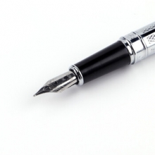宝克 PM140 银色金属钢笔 笔杆签字笔水笔