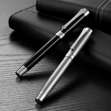 齐心 FP001 品致金属钢笔（1笔+1墨囊）  F尖 银色 （计价单位：套）