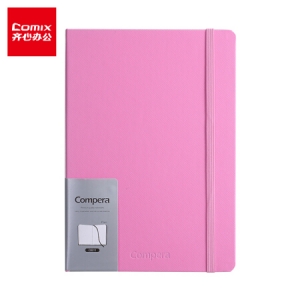 齐心 C8011 欧典系列时尚办公笔记本  A5 114张 横格 粉红色
