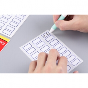 齐心 C6444 自粘性标贴 12张 12枚 24*27mm 蓝色