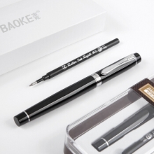 宝克（BAOKE）1+1PM130A 品质宝珠笔 纯金属商务签字笔 0.7mm 高光黑色 （计价单位：支）