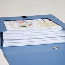 齐心（COMIX）A1250 PP档案盒 75mm 蓝色