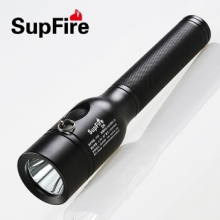 新款SupFire神火D6强光手电筒充电LED远射进口LED探洞矿产加油站防爆手电 D6 标配