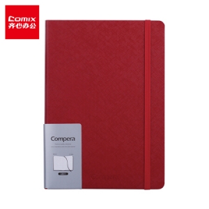 齐心 C8011 欧典系列时尚办公笔记本  A5 114张 横格 褚红色