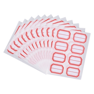 齐心 C6448 自粘性标贴 100张 8枚 23*33mm 红色