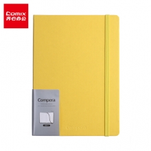 齐心 C8011 欧典系列时尚办公笔记本  A5 114张 横格 荧黄色