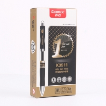 齐心 K3511 舒写按动中性笔 0.5mm匹配笔芯 R929 黑色 （计价单位：支）