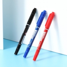 齐心 MK826 小双头记号笔 0.5-1.0mm 蓝色 （计价单位：支）