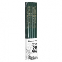 齐心 MP2034 2B六角木杆铅笔（10支装）2B 黑色