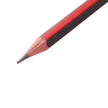 齐心 MP2022 六角木杆铅笔 (12支装) 抽条 带皮头 HB  黑色