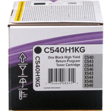 利盟 C540H1KG 高容碳粉盒 黑色 适用X/C543/544/546/548/540/dn