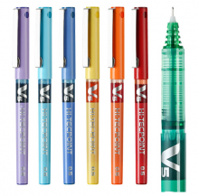百乐（PILOT） BX-V5 针管走珠笔签字笔（耐水性）中性笔 0.5mm（12支装） 粉色、单支