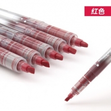 白雪（snowhite）红色 学生直液式荧光笔标记笔 糖果色套装彩色记号笔文具用品小清新粗细线划重点 PVP-626 （计价单位：支）