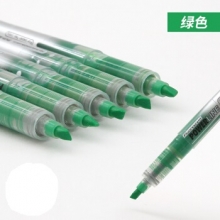 白雪（snowhite）绿色 学生直液式荧光笔标记笔 糖果色套装彩色记号笔文具用品小清新粗细线划重点 PVP-626 （计价单位：支）