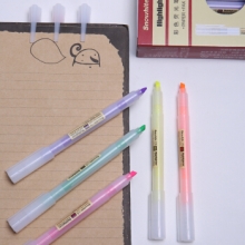 白雪(snowhite)荧光笔 橙色12支/盒 学生用淡色护眼彩色记号笔重点标记笔小清新多色彩笔PB61 （计价单位：支）