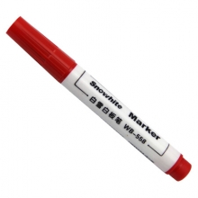 白雪(snowhite)单头红色白板笔可擦易擦办公记号笔会议笔 10支/盒WB-558 （计价单位：支）