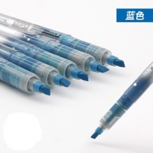 白雪（snowhite）蓝色 学生直液式荧光笔标记笔 糖果色套装彩色记号笔文具用品小清新粗细线划重点 PVP-626 （计价单位：支）