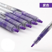 白雪（snowhite）紫色 学生直液式荧光笔标记笔 糖果色套装彩色记号笔文具用品小清新粗细线划重点 PVP-626 （计价单位：支）