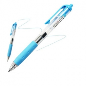 白雪(snowhite)浅蓝色12支/盒G-101 彩色按动中性笔速干笔签字笔子弹头学生笔 （计价单位：支）