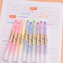 白雪(snowhite)荧光笔10色/套学生用淡色护眼彩色记号笔重点标记笔小清新多色彩笔 PB61