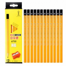 中华 6700 粗三角书写铅笔 大三角握笔HB铅笔 （计价单位：支）