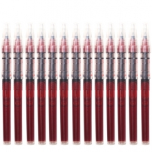 白雪(snowhite)R38直液式走珠笔替芯0.38大容量笔芯x系列通用墨囊子弹型红色20支