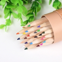 金万年 G-2619  原木彩色铅笔88m短杆圆纸桶装24色木杆铅笔 （计价单位：筒）