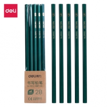 得力(deli) 33312 经典绿杆学生2B铅笔六角笔杆考试素描绘图铅笔