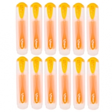 马培德 Maped 盒装柔软荧光笔 橘色*12支 糖果色大容量软斜头记号笔 745935CH （计价单位：支）