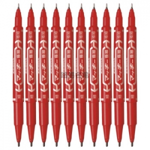 斑马（ZEBRA）MO-120-MC 小双头油性记号笔  (红色) （计价单位：支）