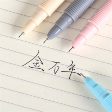 金万年 中性笔全针管0.35mm 细水笔签字笔学生写字笔G-1062D 12支装 蓝色