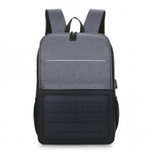 斯莫尔（SIMOER）SL-6016 韩版双肩包 太阳能充电背包灰色