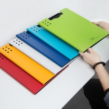 广博 A6381 彩色强力文件夹 A4板夹  颜色随机