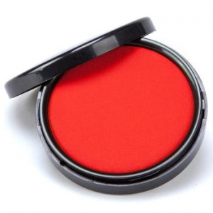 齐心 B3746 秒干印台小号红色印泥 圆形70mm