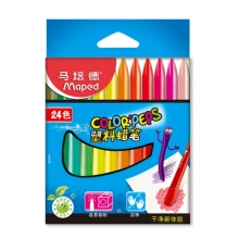 马培德（Maped）CH862003 可卷削两头用色塑料蜡笔24色彩盒装