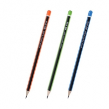 金万年 G-2620 三角杆荧光漆抽条HB木杆铅笔-多颜色