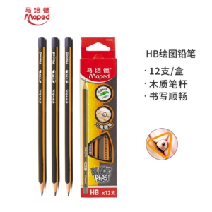 马培德 Maped 三角绘图铅笔 小学生HB铅笔 12支盒装 850021CH （计价单位：盒）