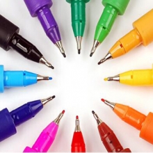 金万年 G-0586  精细笔头0.4mm细划12色套装勾线笔-多颜色