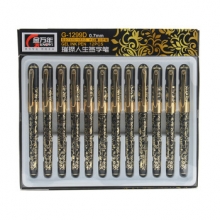 金万年 （Genvana） G-1299D黑色办公头中性笔签字笔水笔0.7mm （计价单位：支）