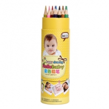金万年 G-2603  (36色)  可爱娃娃彩色铅笔圆纸桶装36色木杆铅笔-多颜
