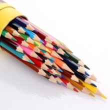 金万年 G-2603  (36色)  可爱娃娃彩色铅笔圆纸桶装36色木杆铅笔-多颜