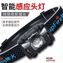 supfire神火 HL06  强光头灯可充电远射头戴式 手电筒LED感应夜钓鱼矿灯 HL06